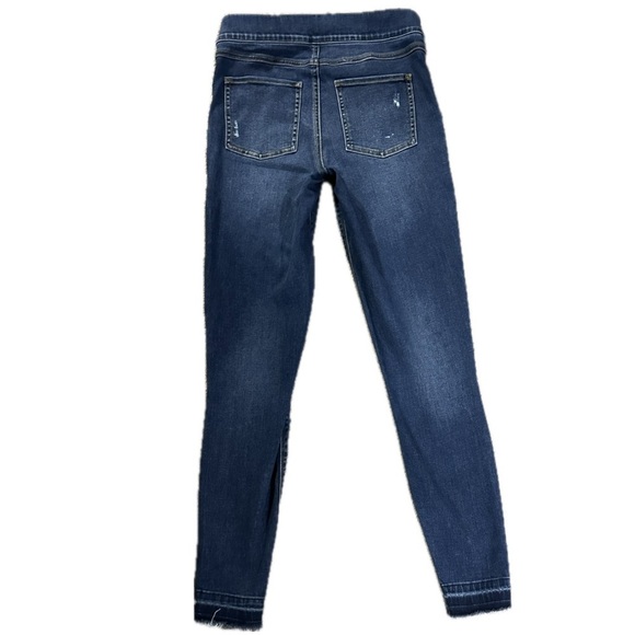 ππ SPANX Distressed Pull-On Skinny Jeans | Medium Wash Sculpting Denim Sz S - Picture 3 of 5